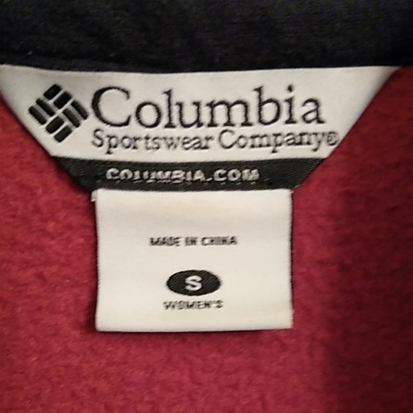 Columbia red fleece zip up  sweater vest S - Picture 6 of 7